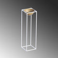 Beyaz-Altın Metal Saksılık Stand - Beyaz