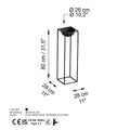 Siyah Metal Saksılık Stand - Siyah