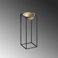 Siyah-Altın Metal Saksılık Stand Kısa - Siyah