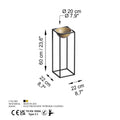 Siyah-Altın Metal Saksılık Stand Kısa - Siyah
