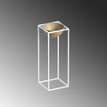 Beyaz-Altın Metal Saksılık Stand Kısa - Beyaz