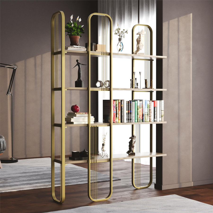 Altin Metal Ahsap Buyuk Raf Unitesi - Altin