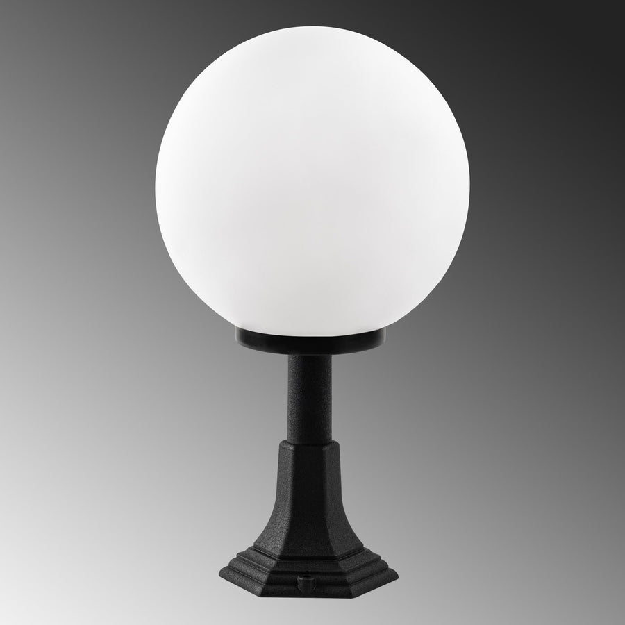 Küre Bahçe Metal Bollard Armatür - Siyah