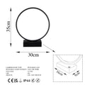 Halka LED Masa Lambası - Siyah