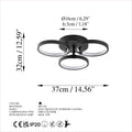 Halka Modern LED Plafonyer - Siyah
