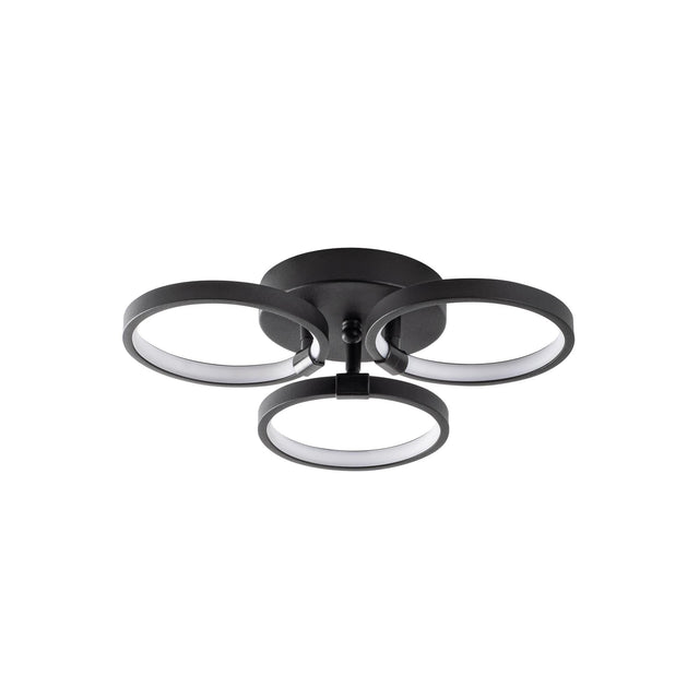 Halka Modern LED Plafonyer - Siyah