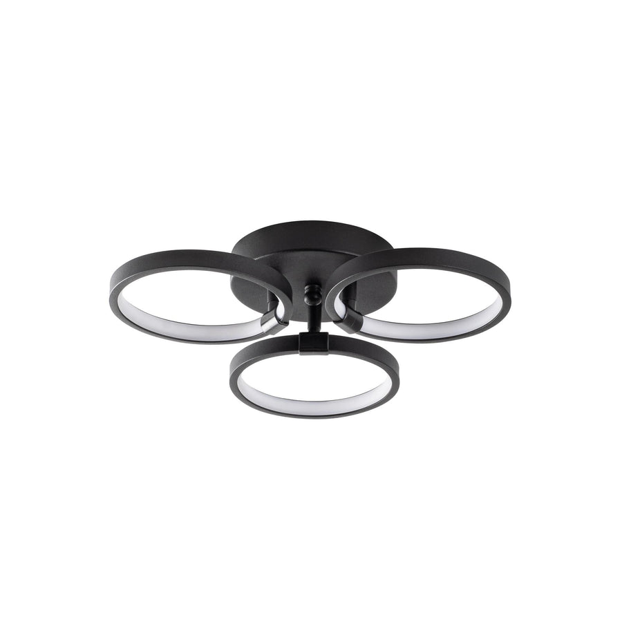 Halka Modern LED Plafonyer - Siyah