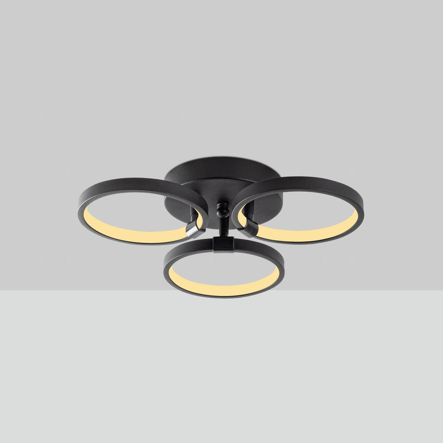 Halka Modern LED Plafonyer - Siyah