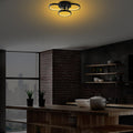 Halka Modern LED Plafonyer - Siyah