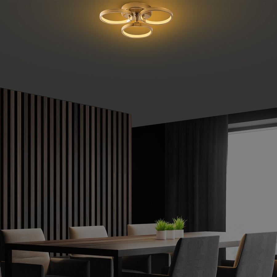Halka Modern LED Plafonyer - Altın