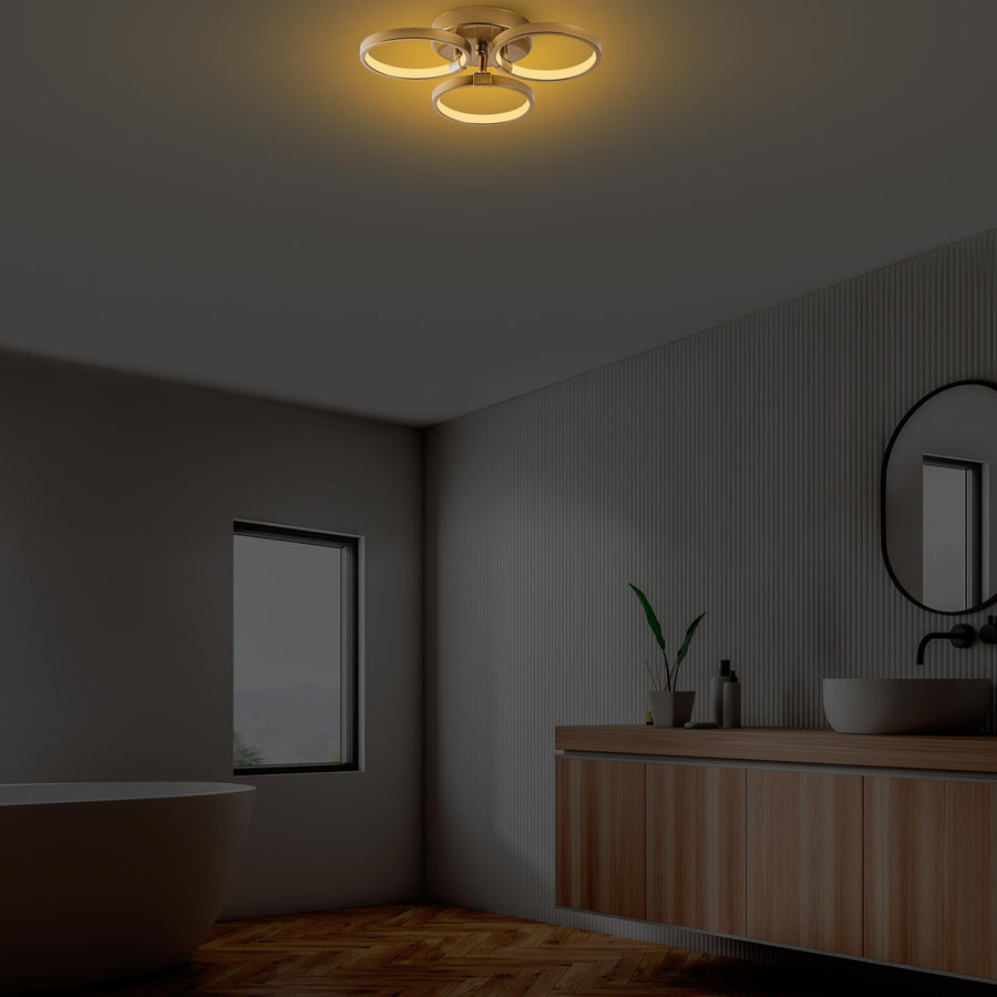 Halka Modern LED Plafonyer - Altın