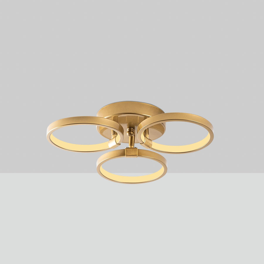 Halka Modern LED Plafonyer - Altın