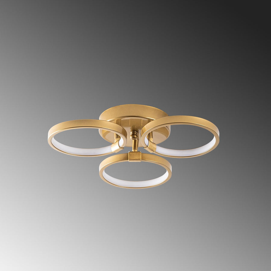Halka Modern LED Plafonyer - Altın