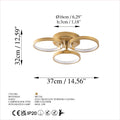 Halka Modern LED Plafonyer - Altın