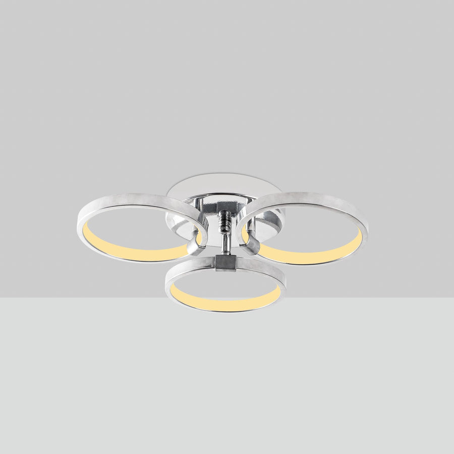 Halka Modern LED Plafonyer - Gümüş