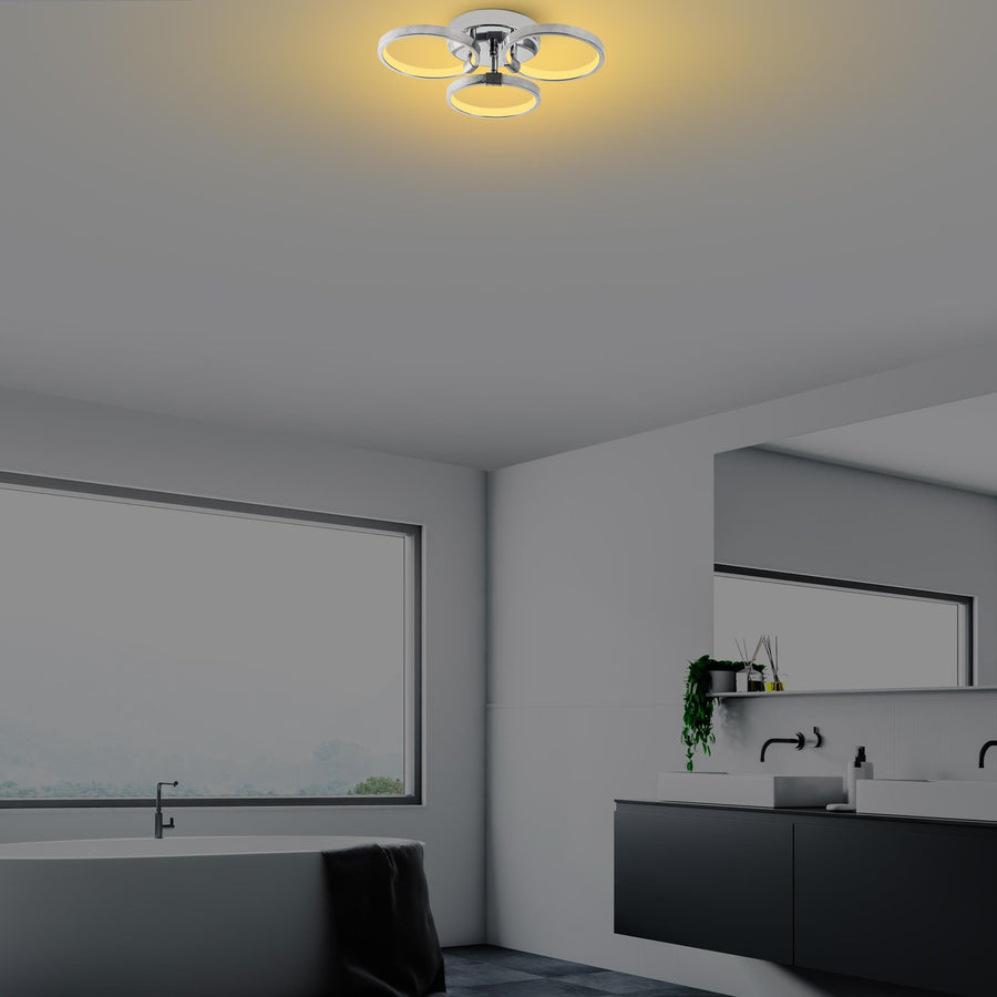 Halka Modern LED Plafonyer - Gümüş