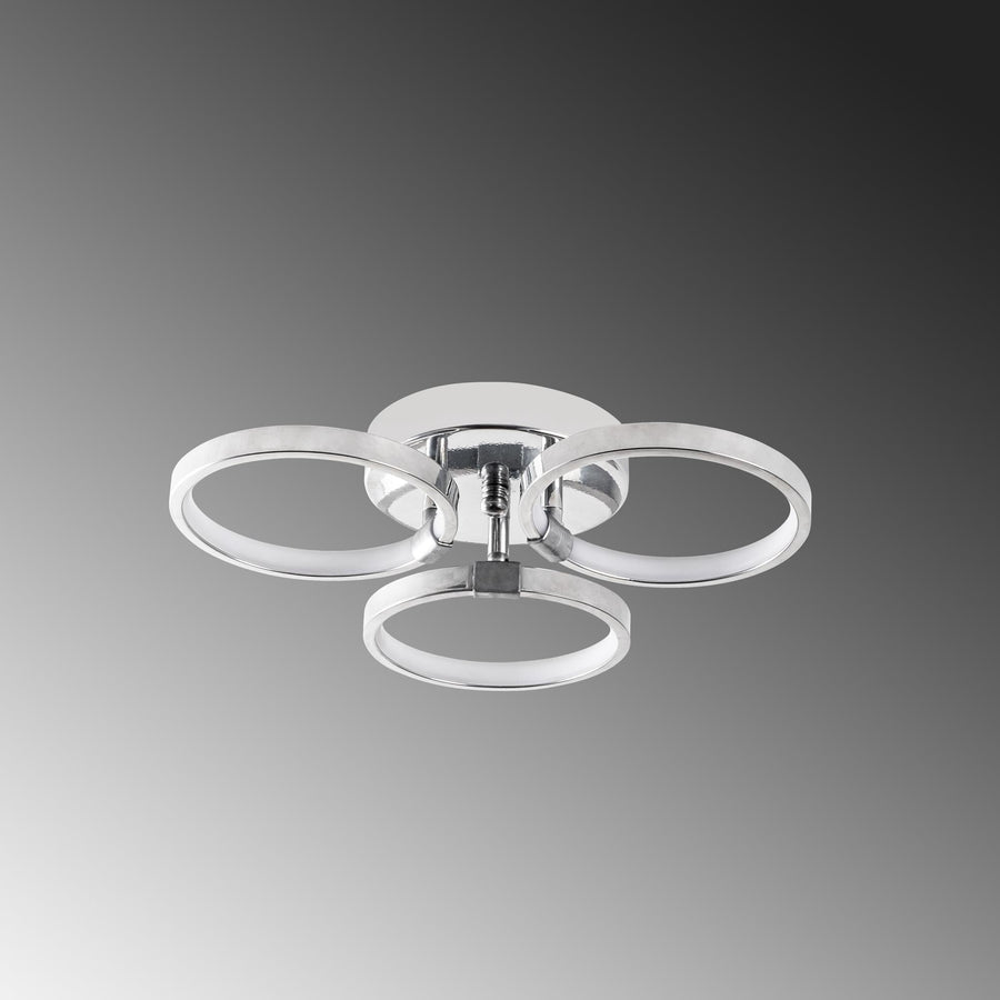 Halka Modern LED Plafonyer - Gümüş