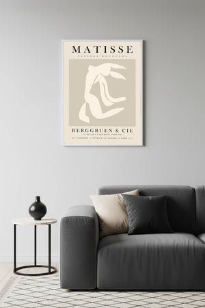 Beyaz Ahşap Çerçeveli Soyut Minimalist Tablo - Pastel Tonlar | Huhu1107