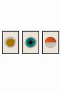 Geometrik Desenli Modern Tablo Seti - 3’lü Set | huhu12