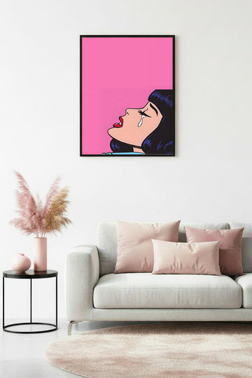 Doğal Ahşap Çerçeveli Desenli Tablo - Minimalist Duygu | huhu1862