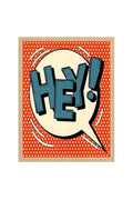 Doğal Ahşap Çerçeveli Pop Art Tipografik Tablo - Turkuaz Yazı | huhu1940