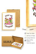 Doğal Ahşap Çerçeveli Retro Tablo - Boho Çiçekli Kadın | huhu2279