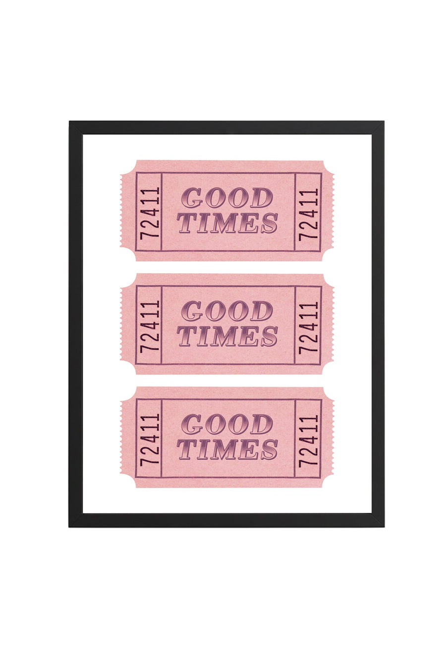 Doğal Ahşap Çerçeveli Retro Tablo - Good Times Yazı Tasarımı | huhu2296