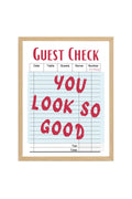 Doğal Ahşap Çerçeveli Retro Tablo - You Look So Good Yazılı Dekoratif Tablo | huhu2378