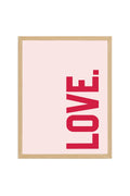 Doğal Ahşap Çerçeveli Retro Tablo - Love Pop Art | huhu2659