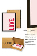 Doğal Ahşap Çerçeveli Retro Tablo - Love Pop Art | huhu2659