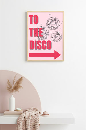 Doğal Ahşap Çerçeveli Retro Disco Tablo - Parti Temalı Dekorasyon | huhu2719
