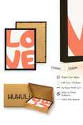 Doğal Ahşap Çerçeveli Love Yazılı Retro Tablo - Minimalist Dekorasyon | huhu2785
