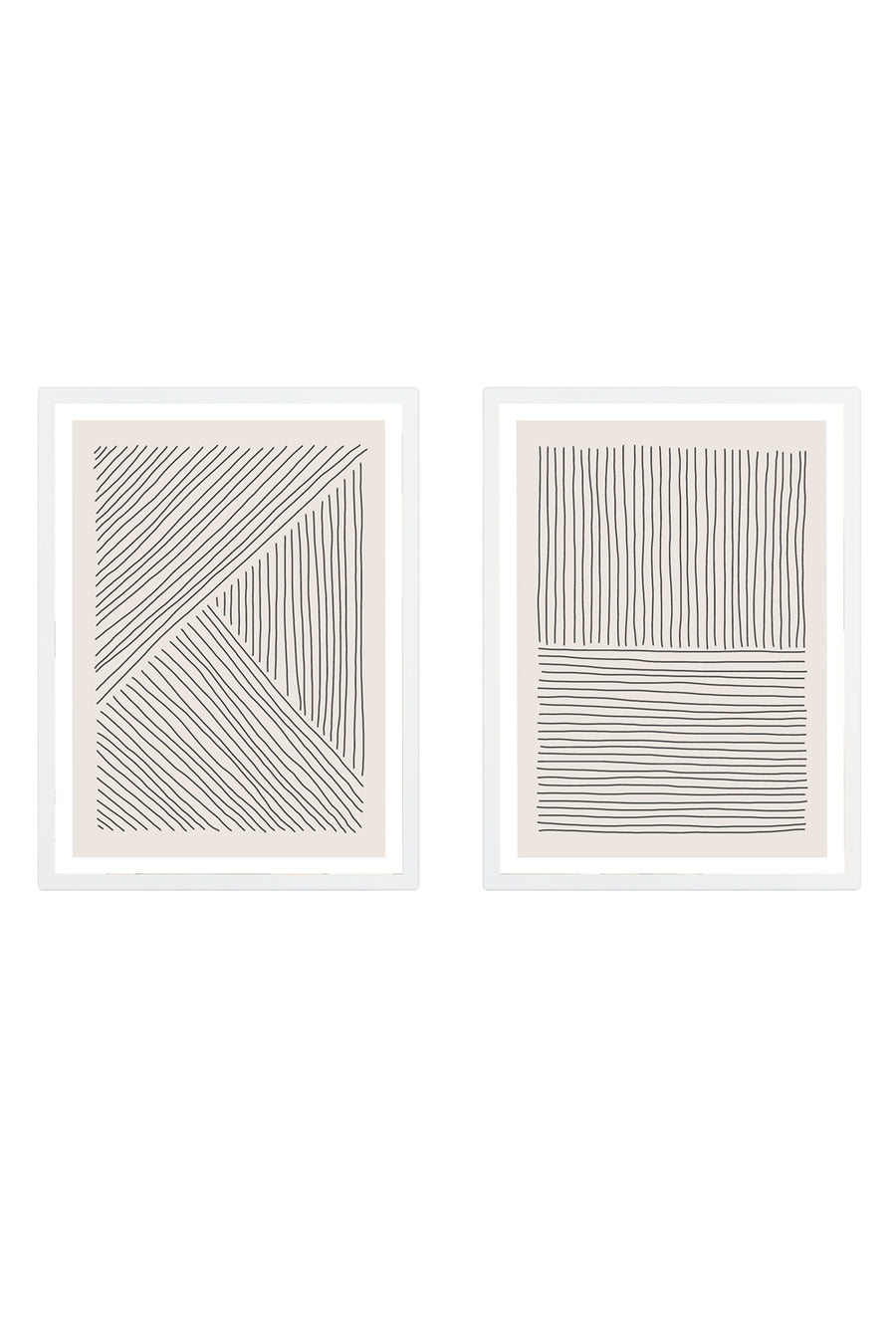 Modern Çizgili Tablo Seti - Minimalist 2’li Set | huhu2