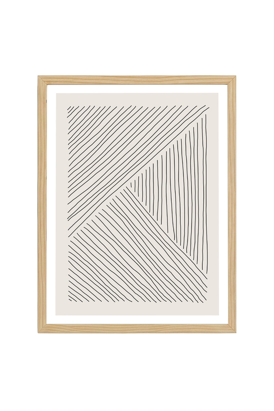 Ahşap Çerçeveli Minimalist Tablo | Huhu574