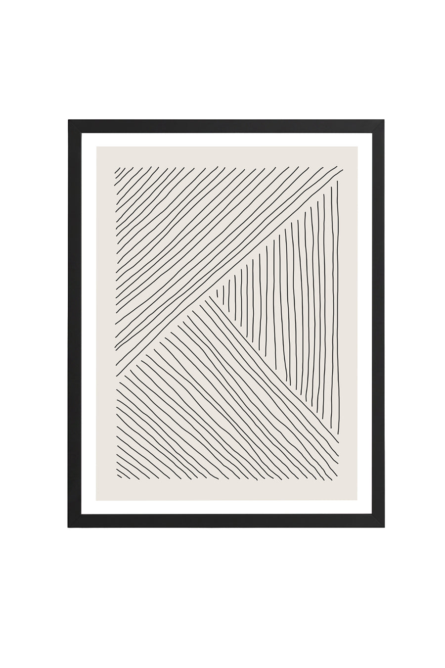 Ahşap Siyah Çerçeveli Minimalist Tablo | Huhu574