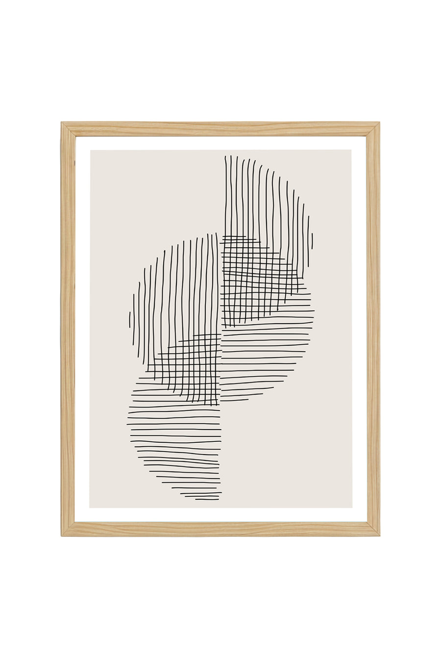 Ahşap Çerçeveli Minimalist Tablo | Huhu577