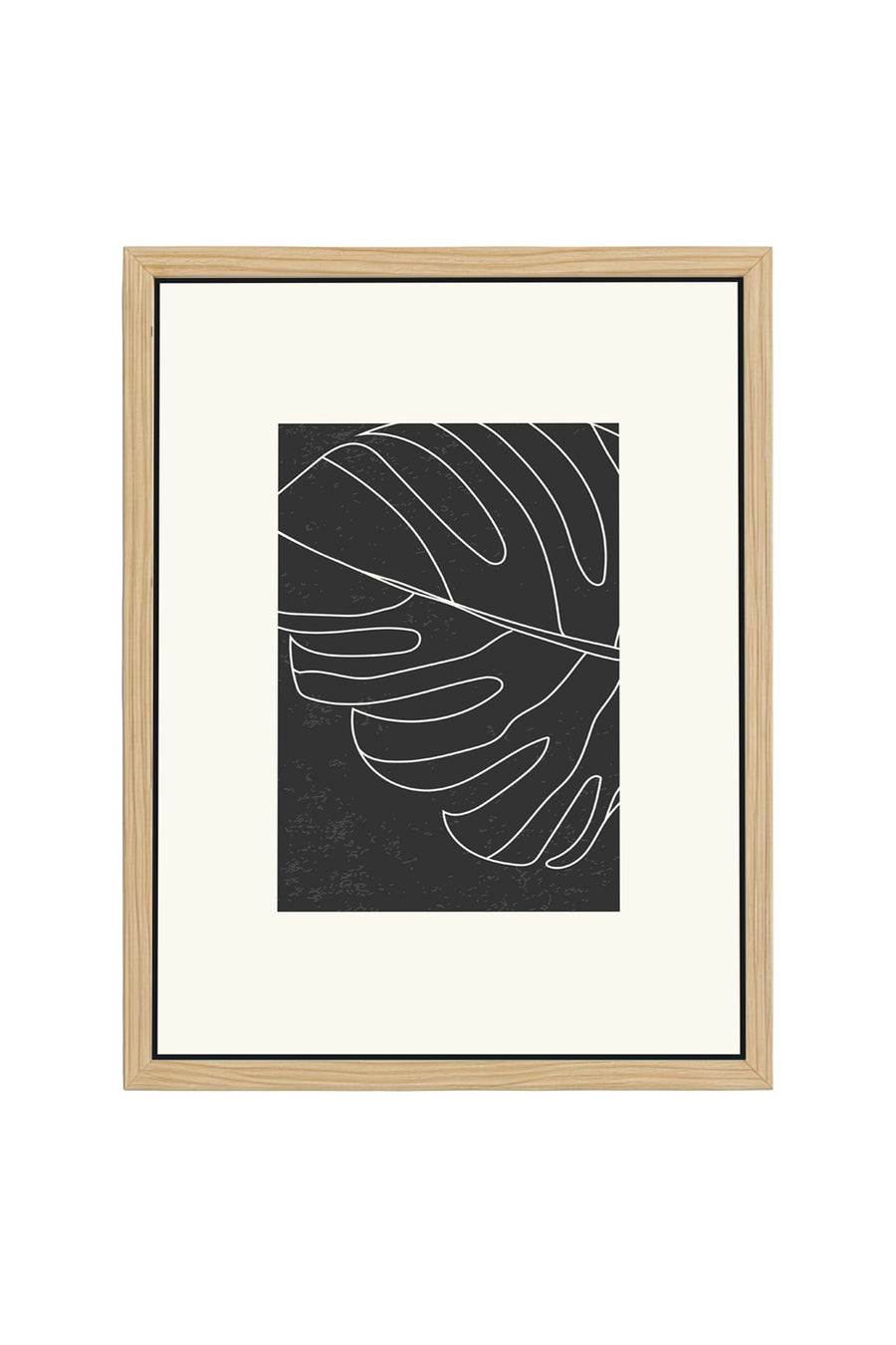 Ahşap Çerçeveli Soyut Minimalist Tablo | Huhu610