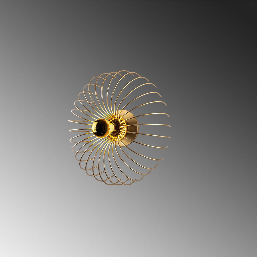 Tel Spiral Altın Tekli Aplik