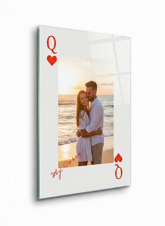 King & Queen Cam Tablo |  Kişiye Özel Kart Tasarımı