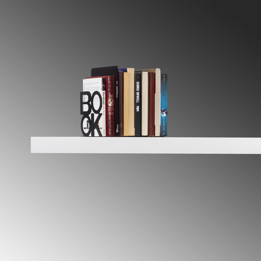 BOOK Yazili Metal Kitap Tutucu - Siyah