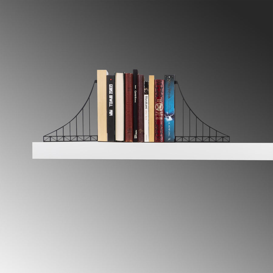 Köprü Metal Kitap Tutucu - Siyah