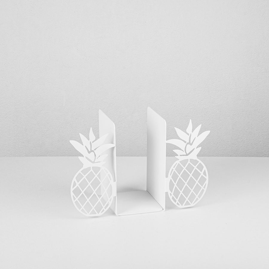 Ananas Metal Kitap Tutucu - Beyaz