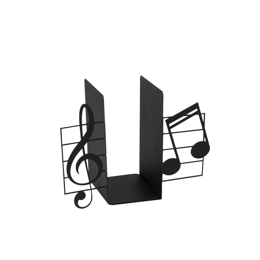 Müzik Notasi Metal Kitap Tutucu - Siyah