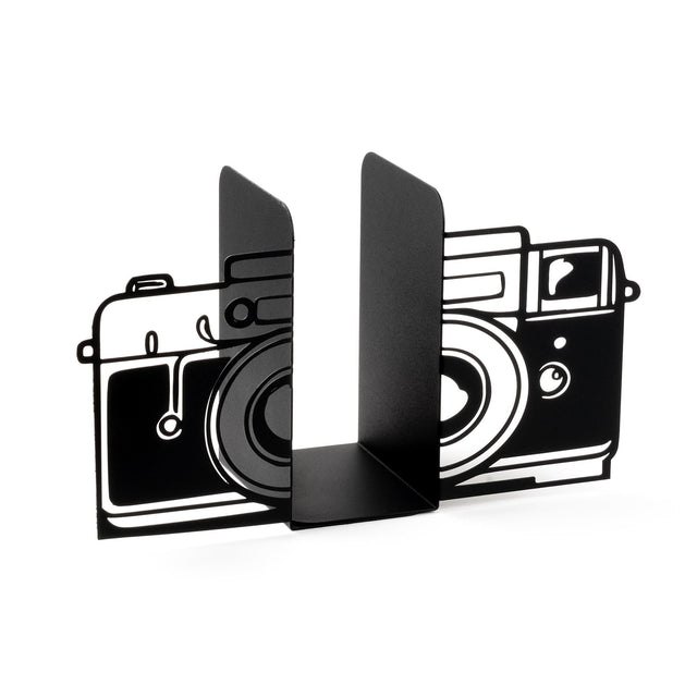 Fotograf Makinesi Metal Kitap Tutucu - Siyah