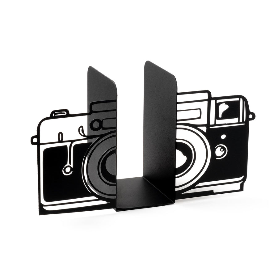 Fotograf Makinesi Metal Kitap Tutucu - Siyah