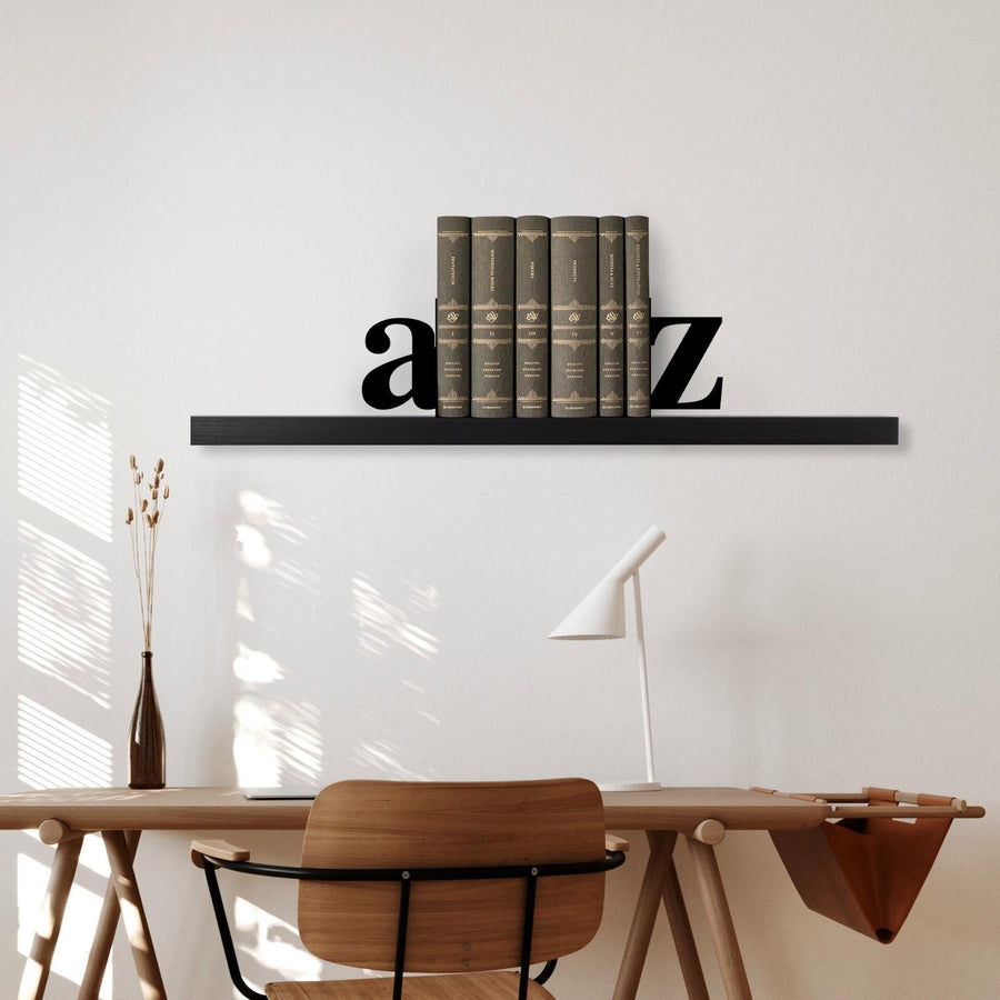 A-Z Harf Metal Kitap Tutucu - Siyah