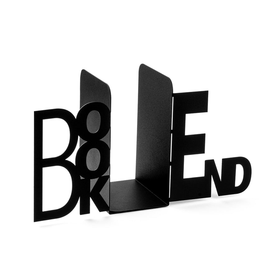 Book End Yazili Metal Kitap Tutucu - Siyah