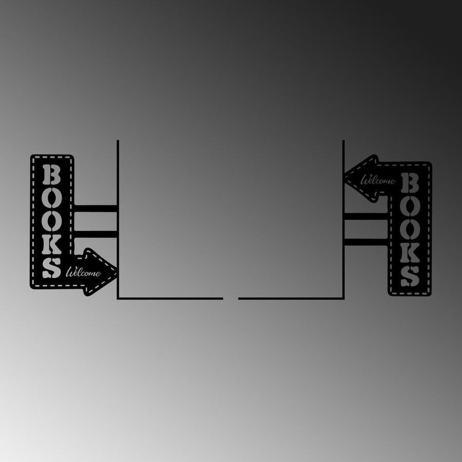 Books Tabela Metal Kitap Tutucu - Siyah