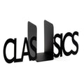 Classics Yazili Metal Kitap Tutucu - Siyah