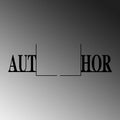 Author Yazili Metal Kitap Tutucu - Siyah